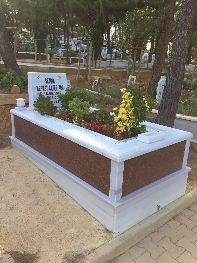 Bir Kişilik Gövde Granit Mezar Modeli - Görsel 2