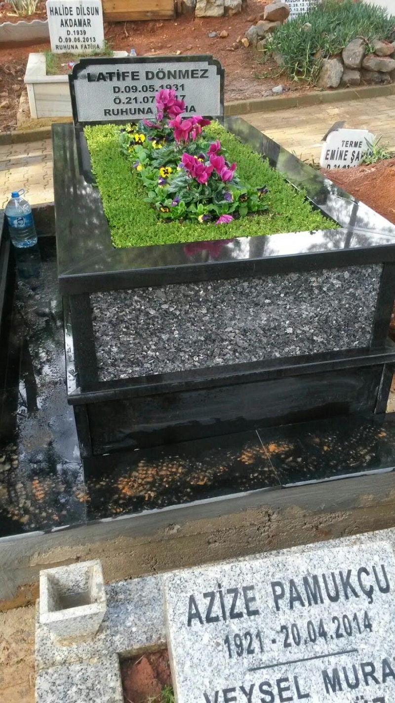 Bir Kişilik Komple Granit Mezar Modeli
