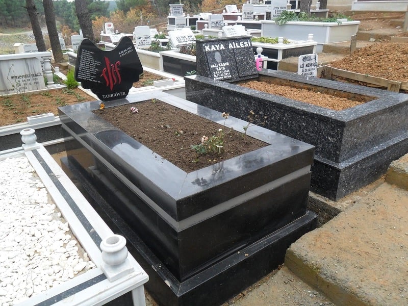 Bir Kişilik Komple Granit Mezar Modeli
