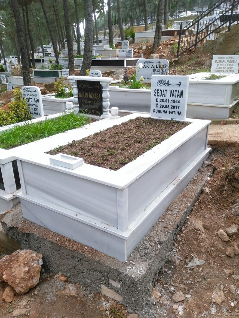 Bir Kişilik Mermer Mezar Modeli - Görsel 2