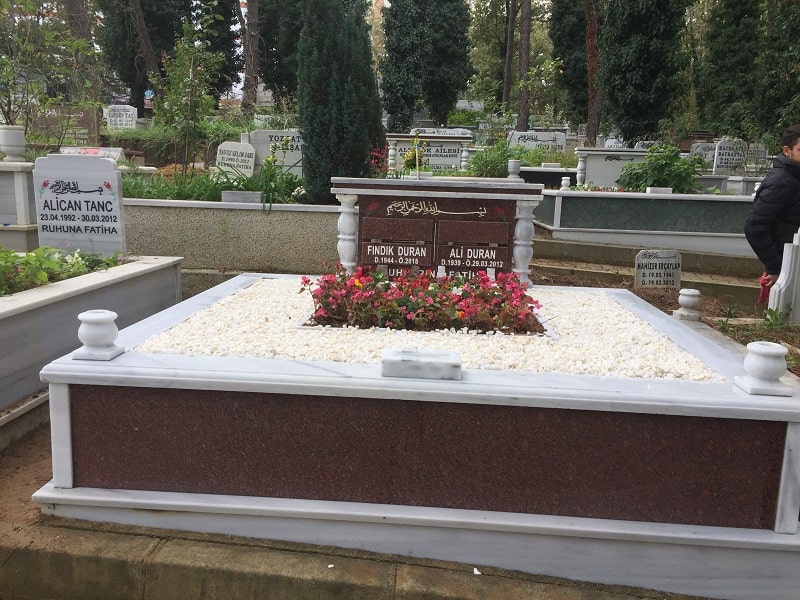 İki Kişilik Gövde Granit Mezar Modeli - Görsel 3