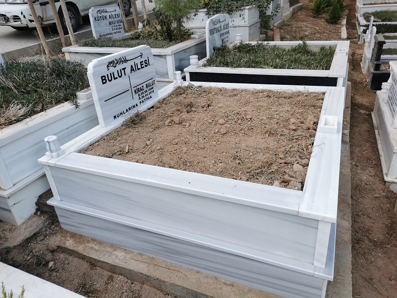 İki Kişilik Mermer Mezar Modeli - Görsel 3