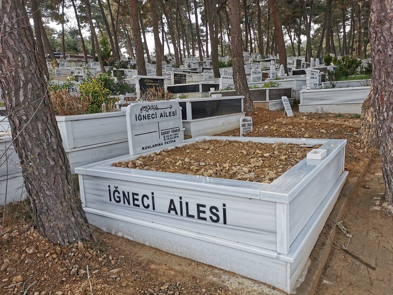 İki Kişilik Mermer Mezar Modeli - Görsel 2